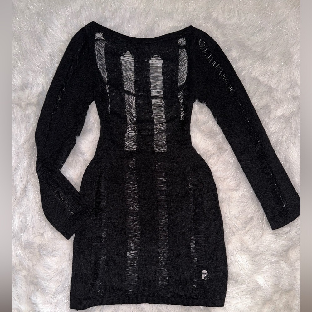 Mindy Black Mini Dress For Beach